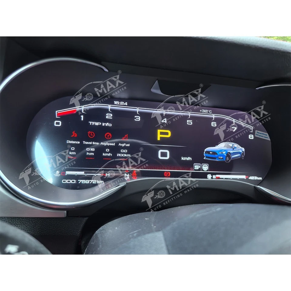 Panel de instrumentos digital de auto de segunda generación para Ford Mustang 2015-2023 Foto 3 de 4