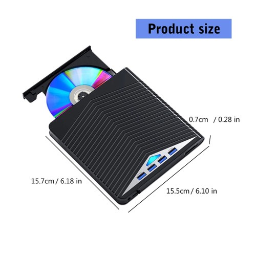 Computer External Disc Reader Drive USB3.0 Type C Reader Writer Widely Used - Afbeelding 8 van 8