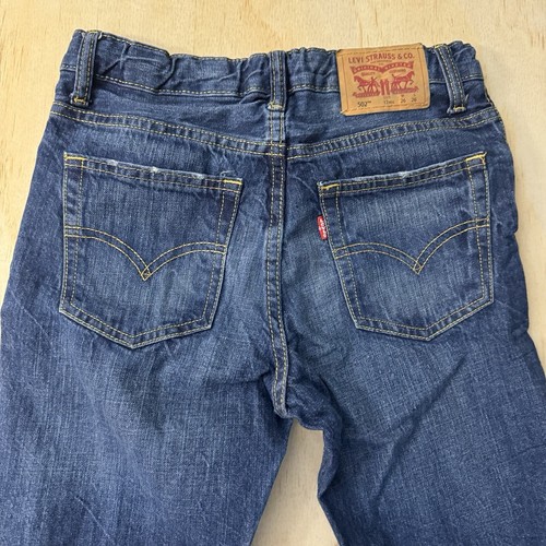 Levis 502 Big Boys Jeans Size 12 Reg /26x26 Taper Fit Stretch Denim Distressed - Picture 4 of 13