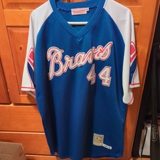 Mitchell & Ness Authentic 1974 Atlanta Braves Hank Aaron Jersey 44 Size 52 (2XL)