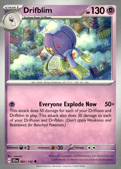 Drifblim Uncommon SV07: Stellar Crown 061/142 NM