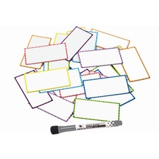 Magnetic Dry Erase Labels  Marker  32 Reusable Whiteboard Cards 3.5" x 1.75...