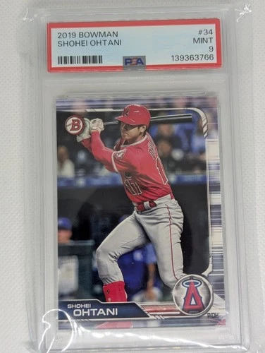 2019 Shohei Ohtani Bowman #34 PSA 9 Mint Angels Dodgers