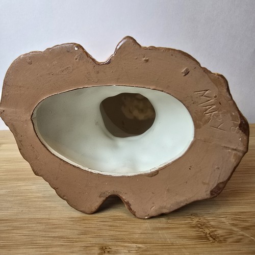 Vintage 1978 signierte Keramik Jack O Laterne 8" Kürbis Weizen Basis Halloween Dekor - Bild 13 von 23