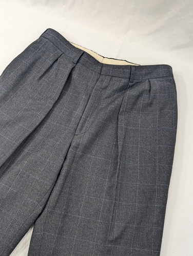 Pantaloni Berle grigio antracite flanella lana flat davanti 32x34 (35 etichetta) usati in ottime condizioni - Foto 1 di 12