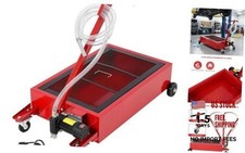 20 Gallon / 76L Low-Profile Oil Drain Tank with 110V Electric Pump Heavy Duty