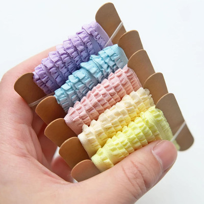 7Mm/0.28'' Tiny Stretchy Ruffles, Pleated Lace Trim, Mini Lace Decoration, in 19