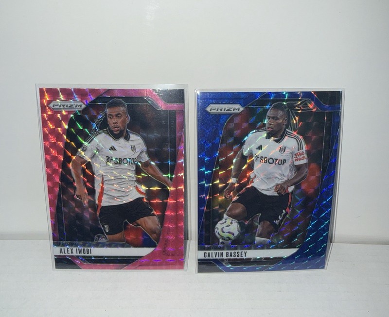 Panini Prizm 2024-25 Premier League Fulham 2-Card Lot Iwobi #200 Bassey #209