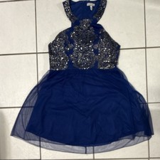 Xtraordinary Blue Embellished Formal Dress Size 17 100 Polyester Prom