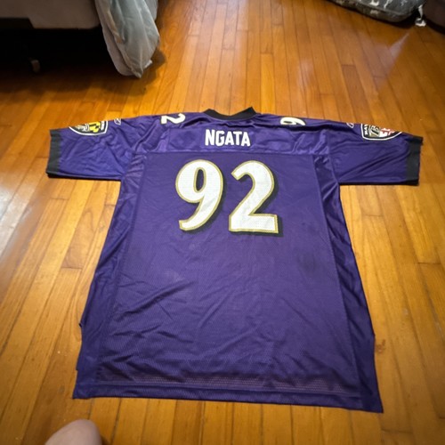 Vintage Haloti Ngata #92 Baltimore Ravens Purple Reebok On Field Jersey Adult XL - Picture 7 of 7