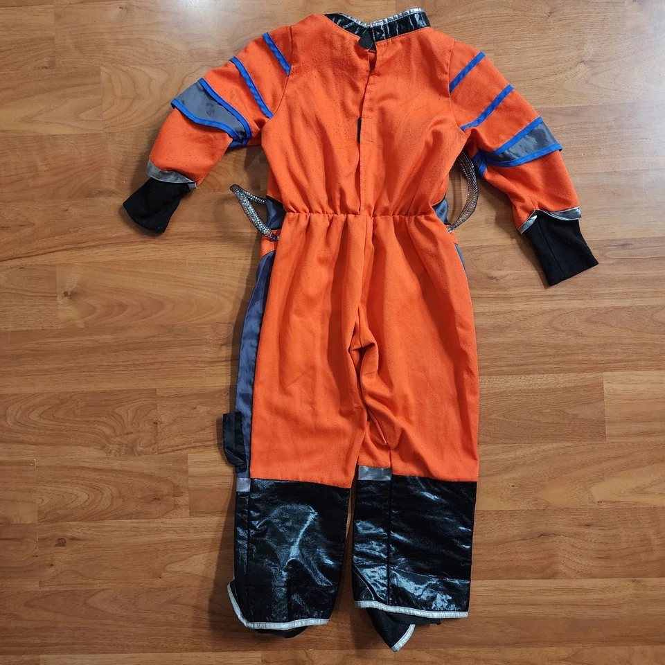 Space Team Orange Astronaut Costume for Kids Size 4-6 - Image 2 of 3