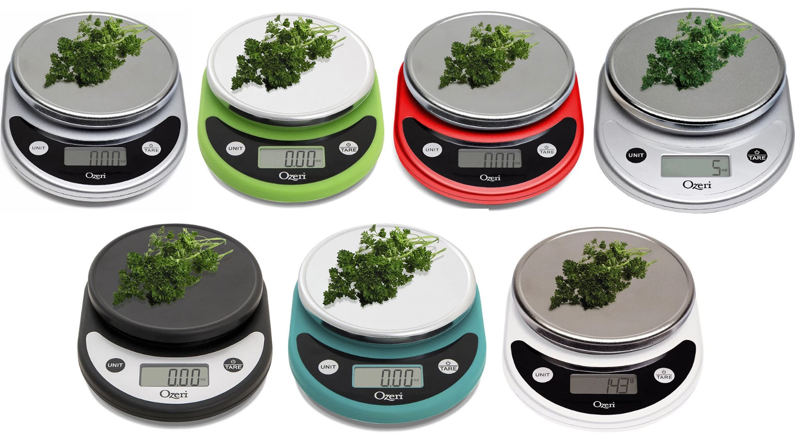 Ozeri Pronto Digital Multifunction Kitchen and Food Scales, 7 Colors