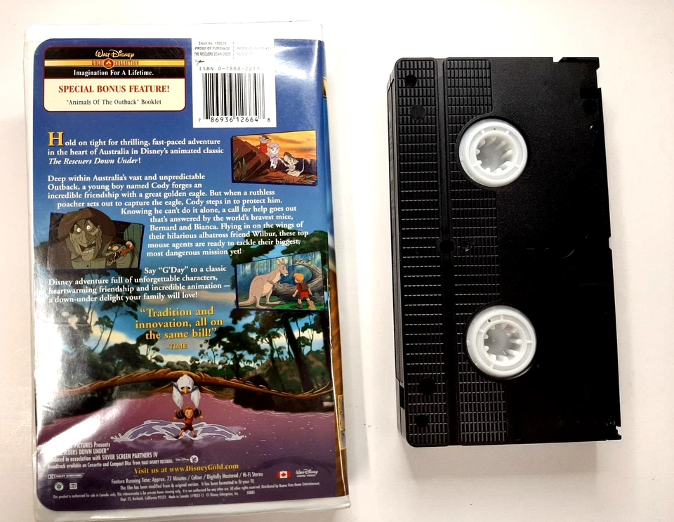 Walt Disneys Gold Collection: The Rescuers DownUnder VHS 2000 - Image 2 of 4