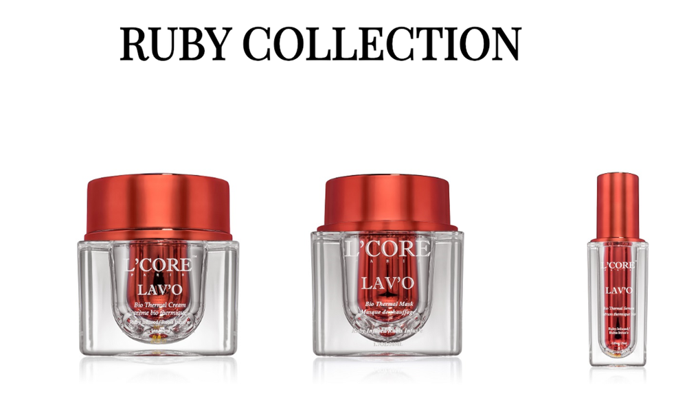 L'CORE PARIS Lavo Bio Thermal Skincare Set – Cream, Mask & Serum  