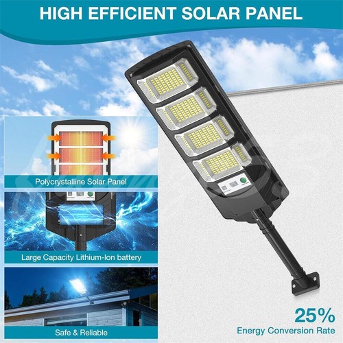 400W Solar Street Light Dusk to Dawn Road Area Lamp Motion Sensor Outdoor Wall🔥 - Picture 2 of 13