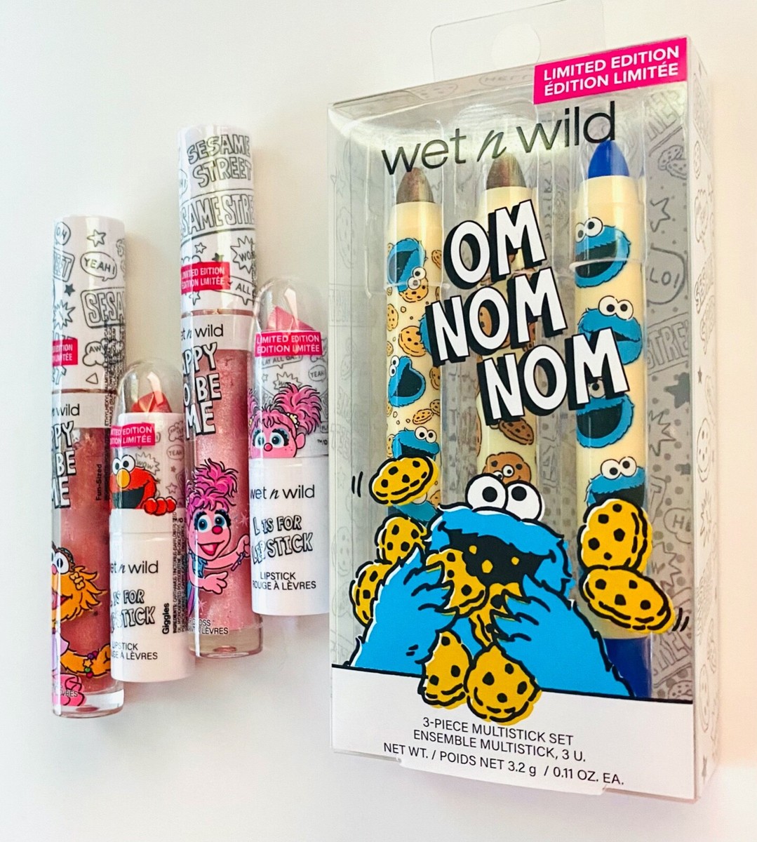 Wet n Wild X Sesame Street ELMO ABBY ZOE COOKIE MONSTER | Lip