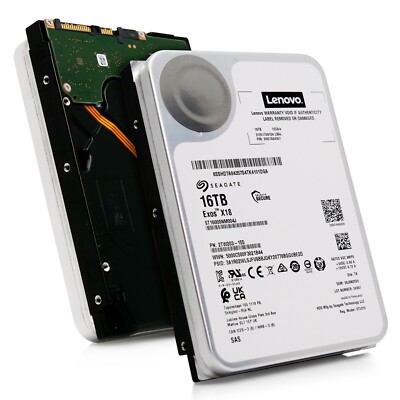 Seagate/Lenovo Exos X18 16TB SAS 12Gb/s 3.5in HDD ST16000NM004J 2TW203-155