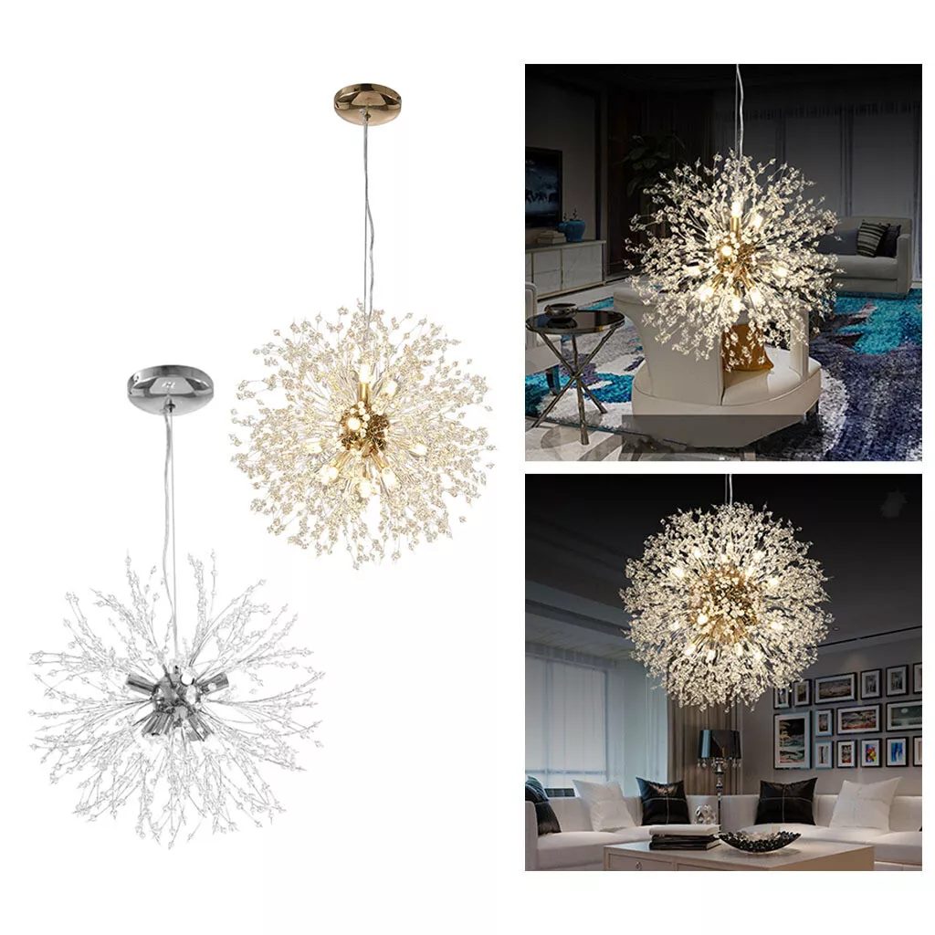 Firework Chandelier Modern Dandelion LED Crystal Ceiling Lights