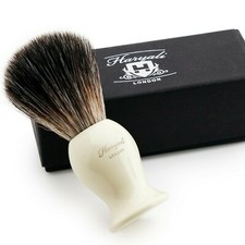 Black Synthetic Hair in Ivory Colour Metal Handle Classic Shaving Brush for Him