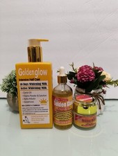 3 In 1 Set Golden Glow Body Milk 500ml  Face Cream 60g  Serum 100ml
