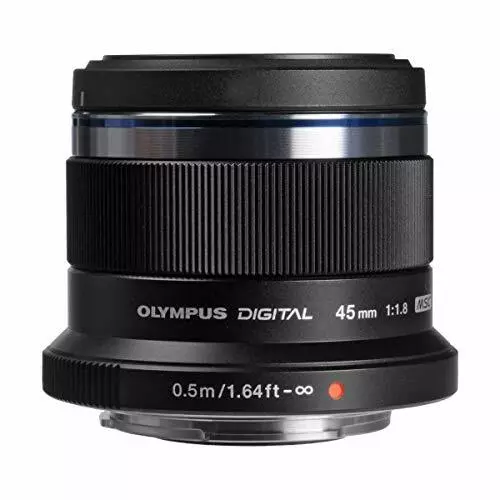 Olympus M.Zuiko Digital 45mm F1.8 Lens, for Micro Four Thirds Cameras  (Black)