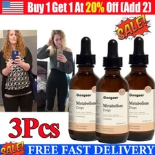 3x Metabolism Drops for Men & Women Fat Googeer Metabolism Drops Burning Formula