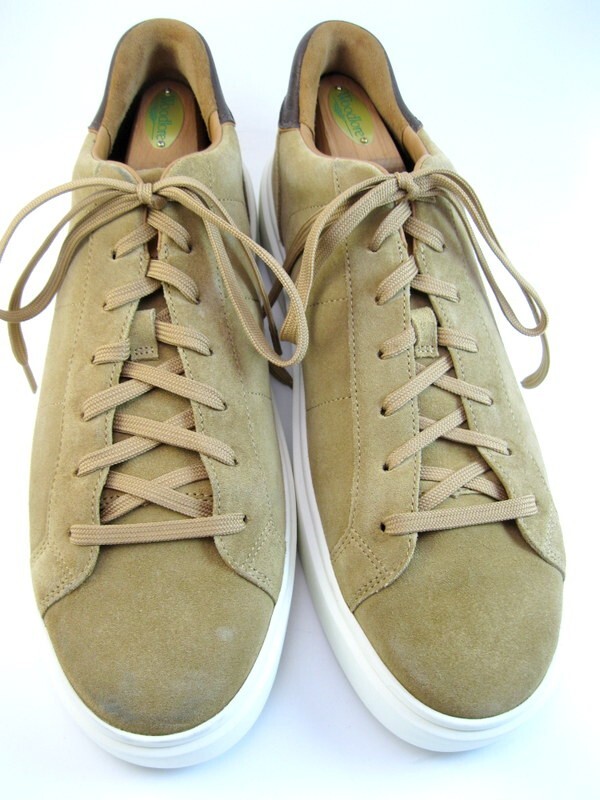 Allen Edmonds Oliver Shoes Mens Sz 11.5 D Olive Green Suede Sneakers Slip On Oliver Slip-on Stretch-lace Sneaker | Men main image 3