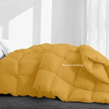 Awesome Down Alternative Comforter+Sheet Set Full XL Size Gold Solid