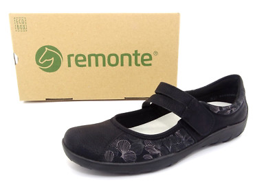 REMONTE SOFT Ballerinas Slipper Halbschuhe Schuhe Freizeitschuhe Schwarz Gr. 41