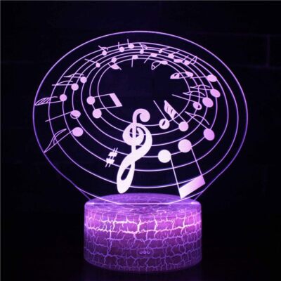 Desk Decor Lamp 3D Illusion Remote 16 Color Night Light For Kids Birthday Gift