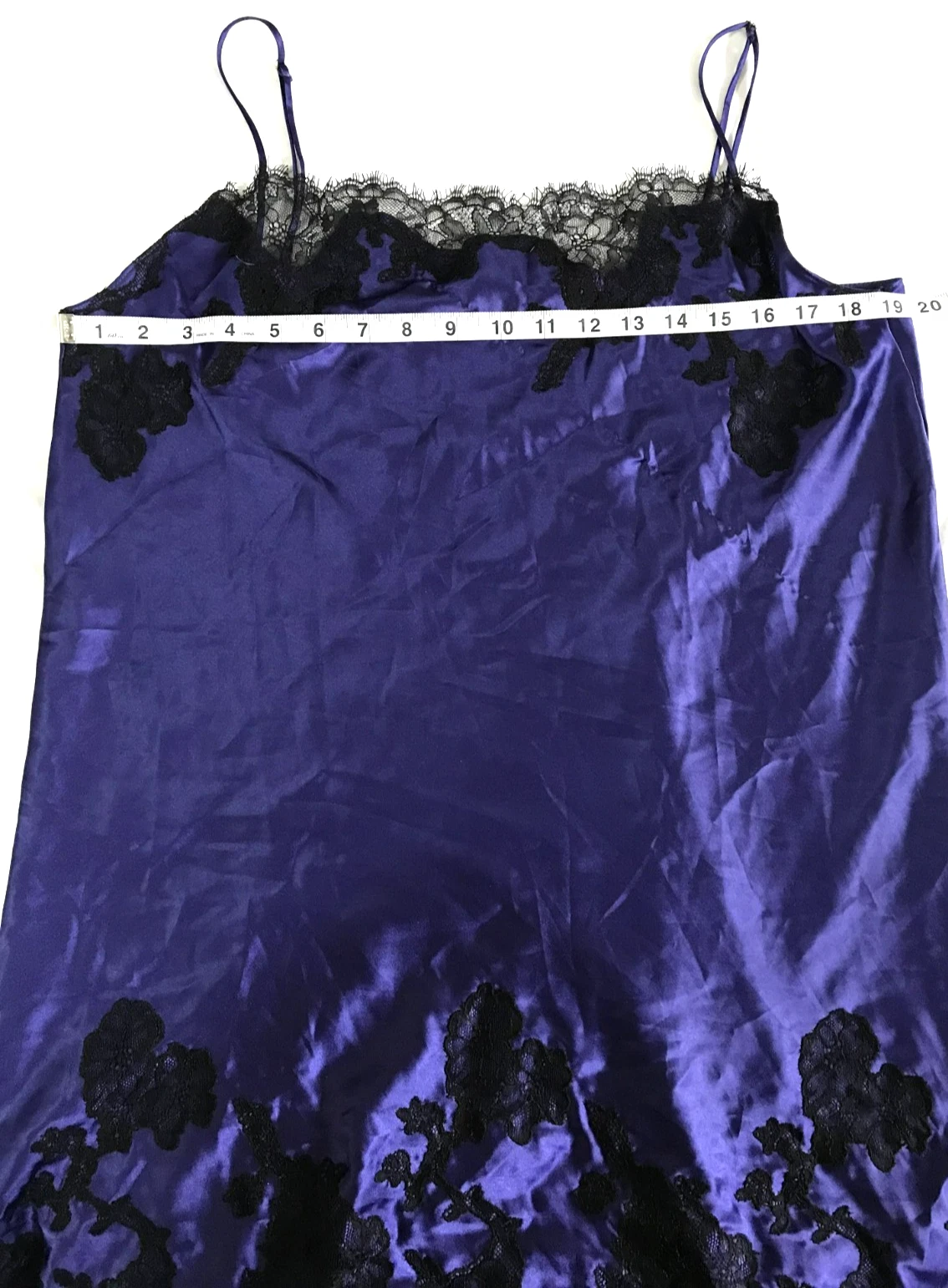 UNDERCOVER Victoria Secret Vestito Slip Pizzo Donna XL Viola Strap Cami