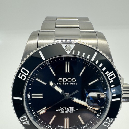 EPOS Sportive Diver 3504BK Automático Negro Indicador Fecha Excelente Estado - Imagen 11 de 20