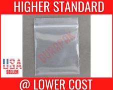 1000 4 Mil 2X3 Zip Reclosable lock Clear Poly Bag Zipper Seal Top Plastic Bags