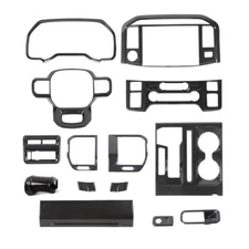 14xCarbon Fiber Center Console Dash Shift Decor Cover Trim Kit For Ford F150 21+