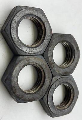 1-1/8-7 JAM TOP Lock Nut HEX Carbon Steel Grade 8 Plain Qty.4 (23D86)
