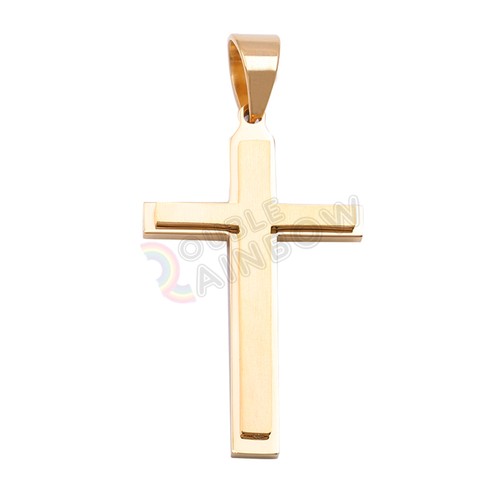 732 20-30"men stainless steel gold Silver Plain cross pendant BOX Necklace Chain - Picture 5 of 22