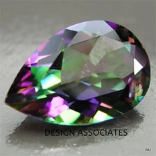 10x7 MM Pear Cut Topaz Rainbow Color (165614) TREATED