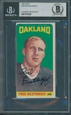 1965 Topps #133 Fred Biletnikoff Beckett Authentic Autograph Signed *3526