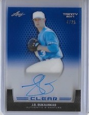 2017 Leaf Trinity J.B. BUKAUSKAS Clear Acetate Blue Auto RC 4/25 Diamondbacks