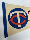 Rare 1970’s Vintage Minnesota Twins Baseball Mlb 12x30 Pennant Flag Red — photo 2