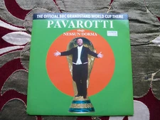 PAVAROTTI NESSUN DORMA 1973 RECORDING 1990 DECCA RECORDS 7" VINLY SINGLE 45rpm