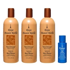 Rinju Beaute Reelle Body & Hand Cream 16oz - Pack of 3 with a FREE  Rubee 2oz
