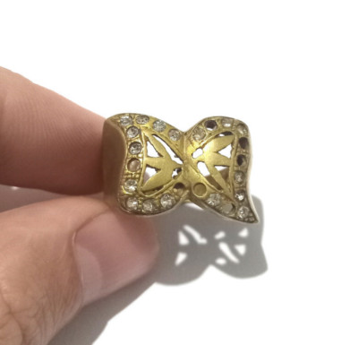 HANDGEMACHTER ANTIKER VINTAGE EPISCHER BRONZERING RÖMISCHER STIL HANDWERKLICHER RING ERSTAUNLICHES ARTEFAKT