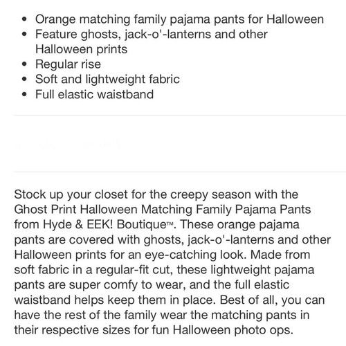 Hyde & Eek! PJ Pajama Pants size L 10/12 Halloween/Orange/Ghosts/Pumpkins NEW - Picture 4 of 11