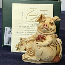 Harmony Kingdom~ FRAGONARD ~Pig with flowers ~ UK Made ~ NIB