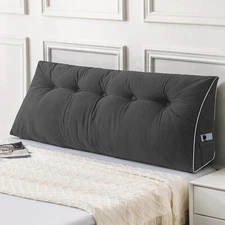 Headboard, Pillow Sasttie Triangular Pillow Headboa Headboard Wedge Wedge Queen,