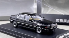 DCM 1:64 Black E38 740iL Luxury Sedan Sports Model Diecast Metal Car