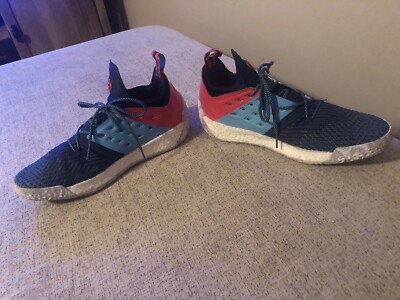 Adidas Harden Vol 2 Sz 12 Blue Night AH2216 Cyan Red 