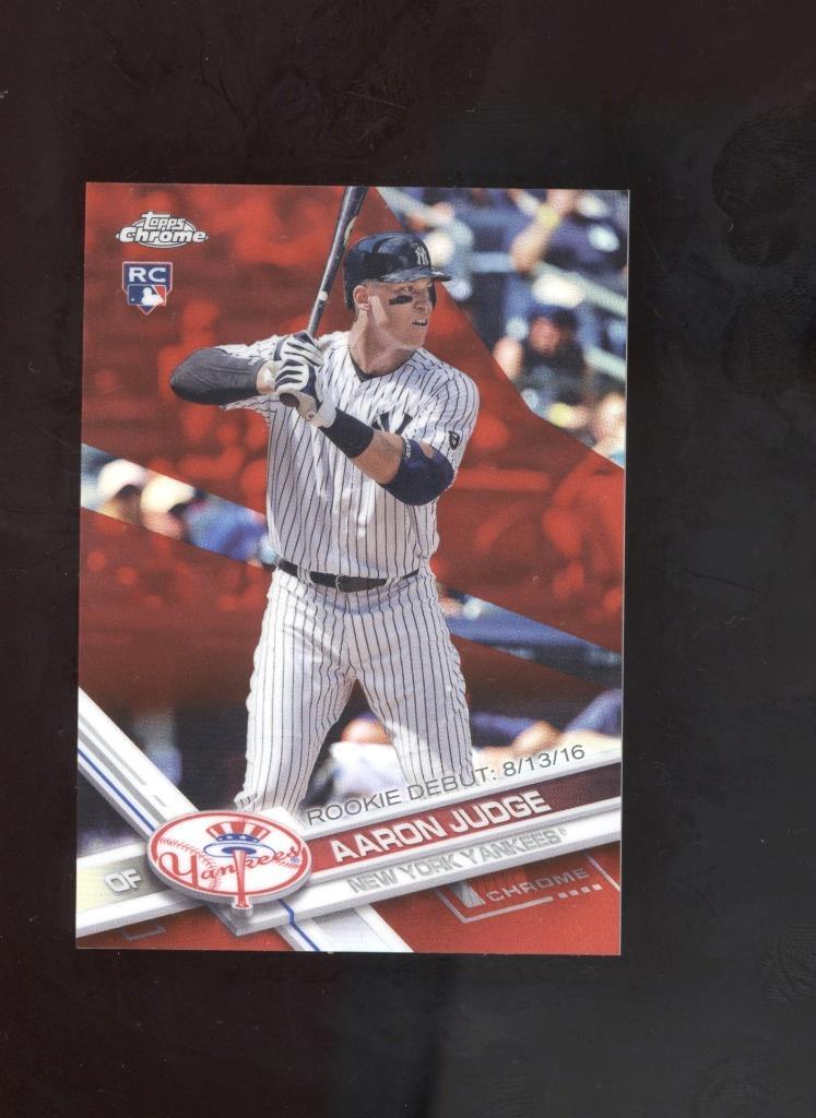 2017 Topps Chrome Update - Red Refractor Rookie - #HMT50 - Aaron Judge #25/25