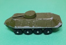 Vintage military metal toy, model of tank BTR amphibious 1975 USSR.